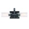 Designers Fountain Braden 16in 2-Light Iron Graphite Modern Indoor Vanity Light with Clear Striated Glass Shades 95002-IG - alternate 1